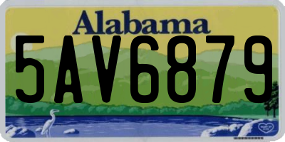 AL license plate 5AV6879