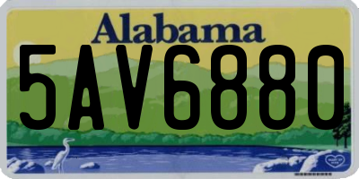AL license plate 5AV6880