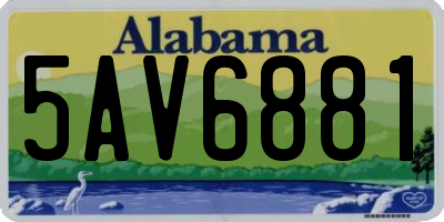 AL license plate 5AV6881