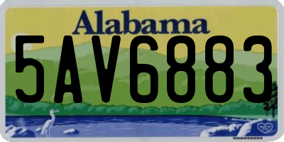AL license plate 5AV6883