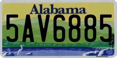 AL license plate 5AV6885
