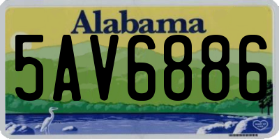 AL license plate 5AV6886