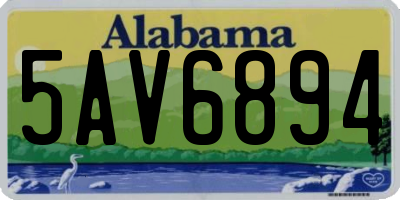 AL license plate 5AV6894