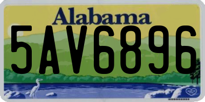 AL license plate 5AV6896