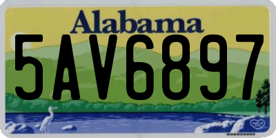 AL license plate 5AV6897