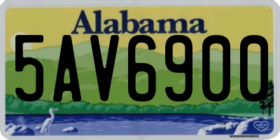 AL license plate 5AV6900