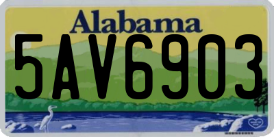 AL license plate 5AV6903