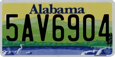 AL license plate 5AV6904