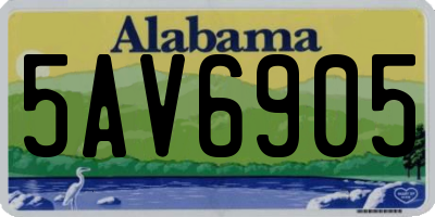 AL license plate 5AV6905
