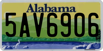AL license plate 5AV6906