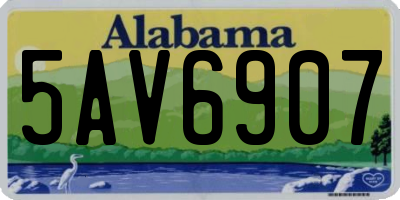 AL license plate 5AV6907
