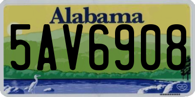 AL license plate 5AV6908