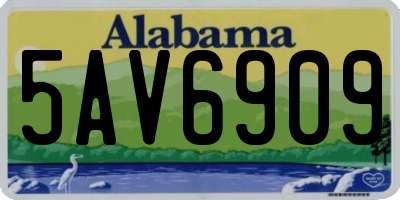 AL license plate 5AV6909