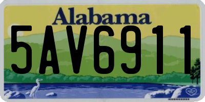 AL license plate 5AV6911