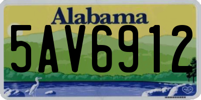 AL license plate 5AV6912