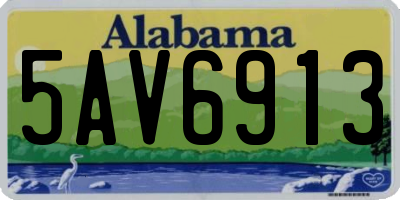 AL license plate 5AV6913