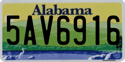 AL license plate 5AV6916