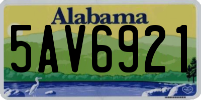 AL license plate 5AV6921