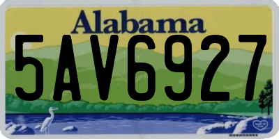 AL license plate 5AV6927