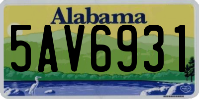 AL license plate 5AV6931
