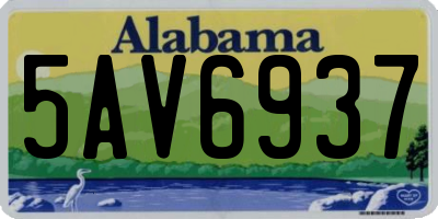 AL license plate 5AV6937