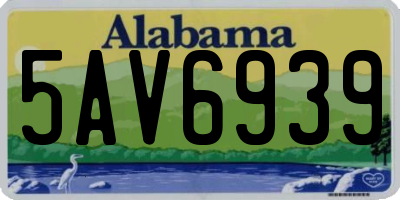 AL license plate 5AV6939