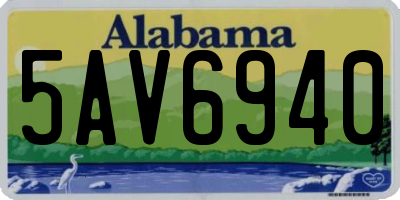 AL license plate 5AV6940