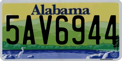 AL license plate 5AV6944