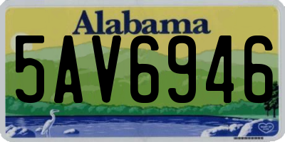 AL license plate 5AV6946