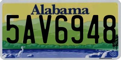 AL license plate 5AV6948
