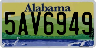 AL license plate 5AV6949