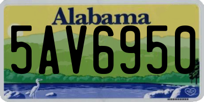 AL license plate 5AV6950