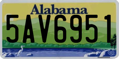 AL license plate 5AV6951