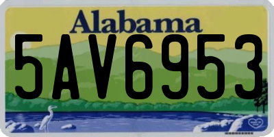 AL license plate 5AV6953