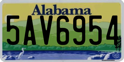 AL license plate 5AV6954
