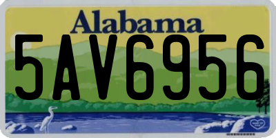 AL license plate 5AV6956