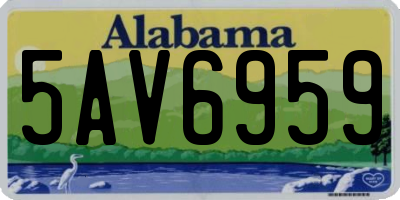 AL license plate 5AV6959