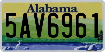 AL license plate 5AV6961