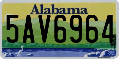 AL license plate 5AV6964