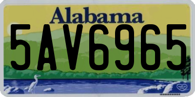 AL license plate 5AV6965