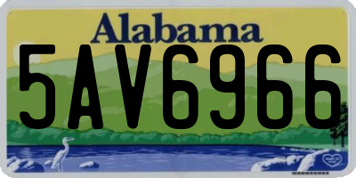 AL license plate 5AV6966
