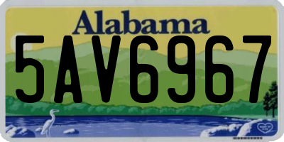 AL license plate 5AV6967