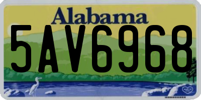 AL license plate 5AV6968