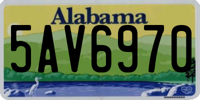 AL license plate 5AV6970
