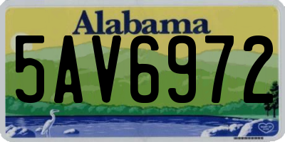 AL license plate 5AV6972