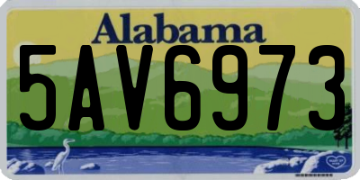 AL license plate 5AV6973