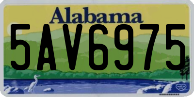 AL license plate 5AV6975