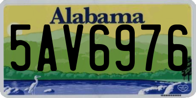 AL license plate 5AV6976