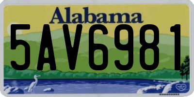 AL license plate 5AV6981