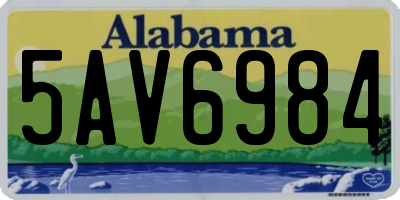 AL license plate 5AV6984